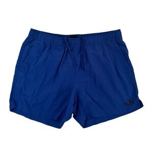 The North Face Class V Water Shorts Men L Blue Lined Swim Hiking Zip Pocket 0733